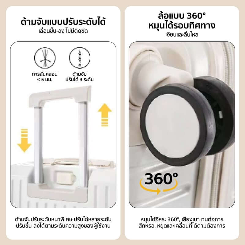 กระเป๋าเดินทาง 20 นิ้ว COCOGU รุ่น 206 สีชมพู