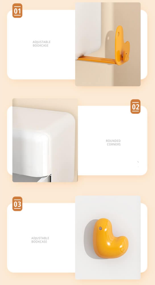 กล่องลิ้นชัก 2 ชั้น COCOGU รุ่น JRC101 ที่วางหนังสือ 2 ด้าน สีขาว_4