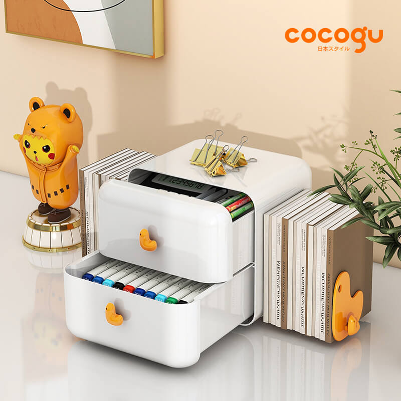 กล่องลิ้นชัก 2 ชั้น COCOGU รุ่น JRC101 สีขาว