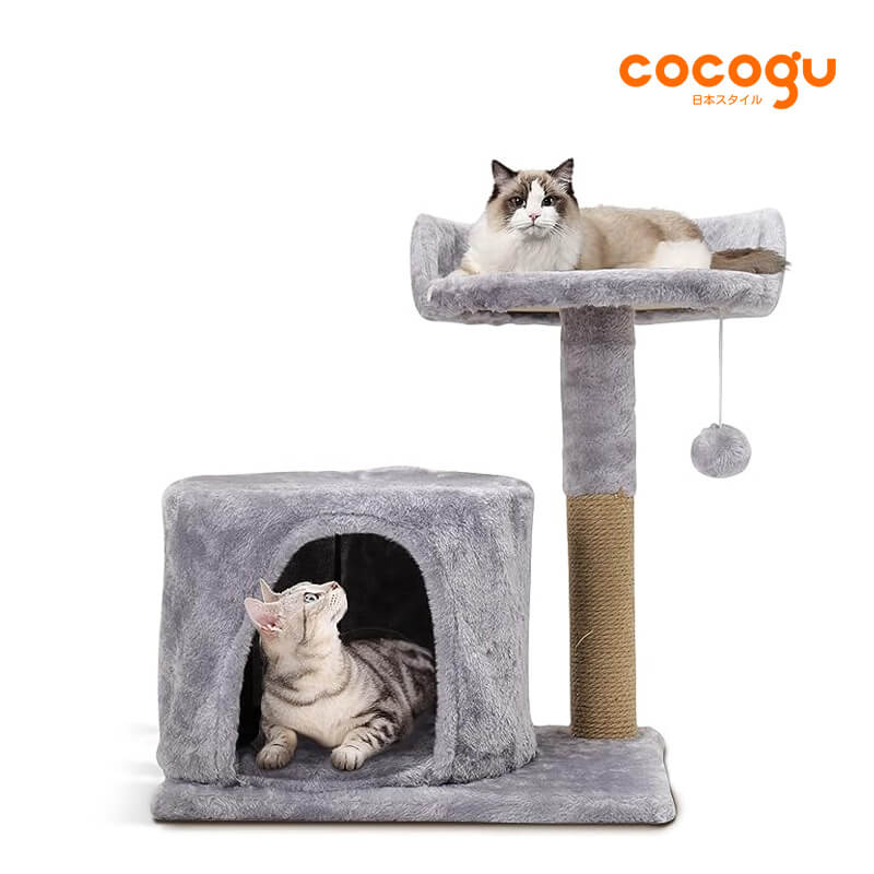 คอนโดแมวพร้อมที่ลับเล็บ COCOGU รุ่น MD01 สีเทา