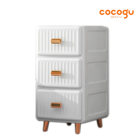 ตู้ลิ้นชัก 3 ชั้น COCOGU รุ่น 35 CM สีขาว_0