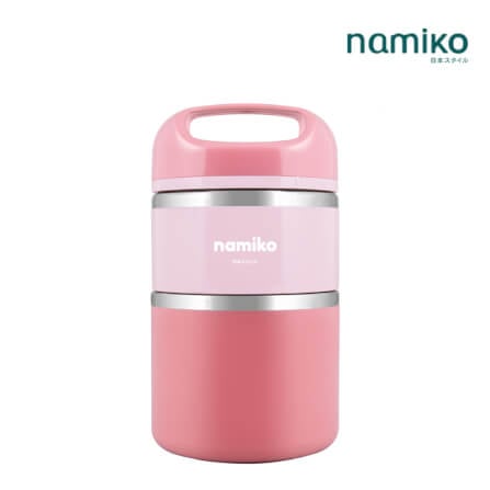 กระติกสแตนเลสใส่อาหาร NAMIKO รุ่น #6532 930ML สีชมพู_0