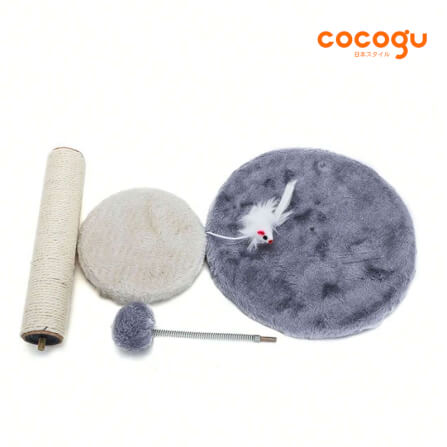 คอนโดแมวพร้อมที่ลับเล็บ COCOGU รุ่น MC07 สีเทา_1