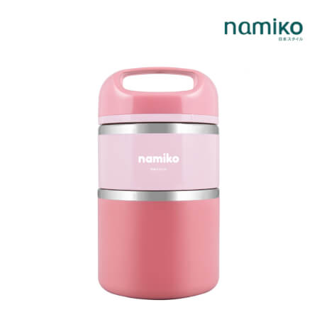 กระติกสแตนเลสใส่อาหาร NAMIKO รุ่น #6532 930ML สีชมพู_1