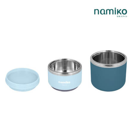 กระติกสแตนเลสใส่อาหาร NAMIKO รุ่น #6532 930ML สีน้ำเงิน_2