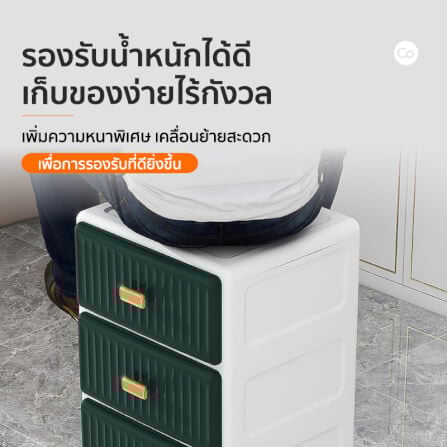 ตู้ลิ้นชัก 3 ชั้น COCOGU รุ่น 35 CM สีขาว_4