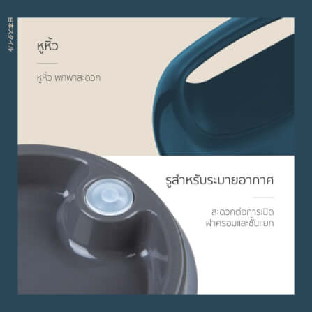 กระติกสแตนเลสใส่อาหาร NAMIKO รุ่น #6532 930ML สีน้ำเงิน_9
