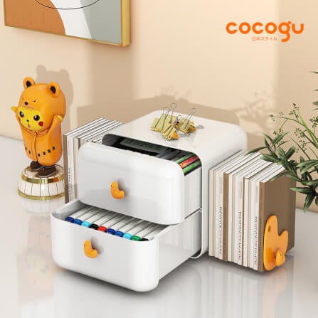 กล่องลิ้นชัก 2 ชั้น COCOGU รุ่น JRC101 สีขาว_5