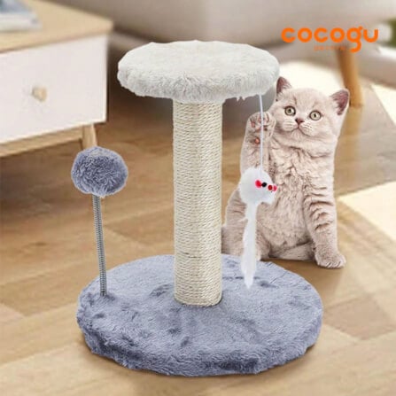 คอนโดแมวพร้อมที่ลับเล็บ COCOGU รุ่น MC07 สีเทา_5