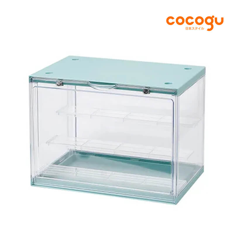 กล่องจัดเก็บโมเดล COCOGU รุ่น 861 size L สีเขียว