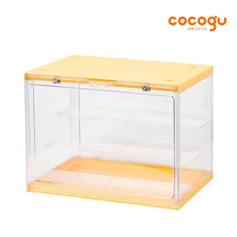 กล่องจัดเก็บโมเดล COCOGU รุ่น 861 size L สีเหลือง