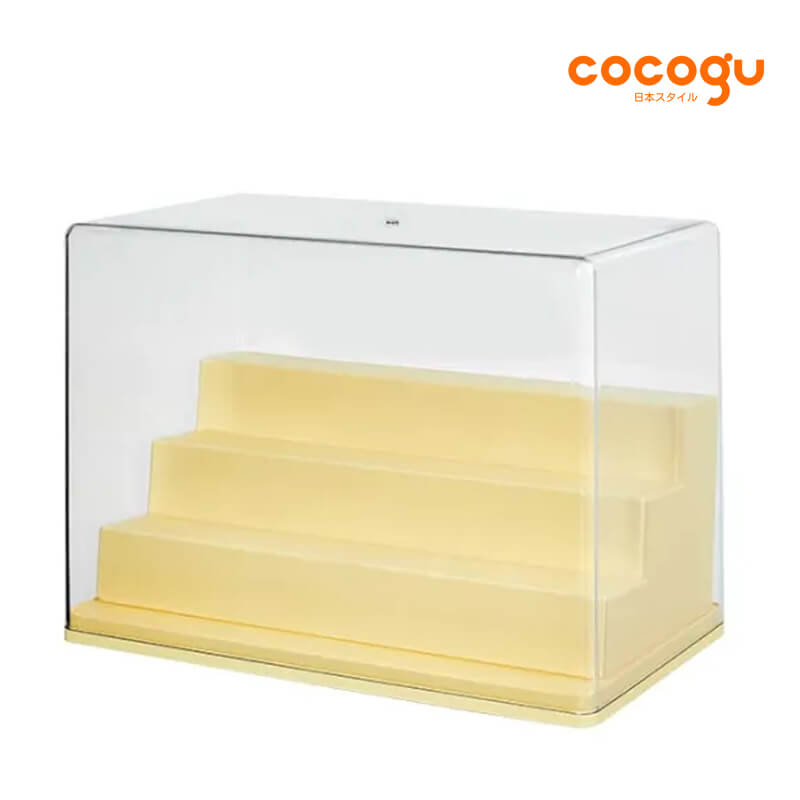 กล่องจัดเก็บโมเดล COCOGU รุ่น size L 4 ชั้น สีเหลือง
