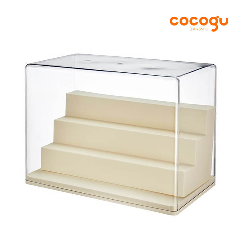 กล่องจัดเก็บโมเดล COCOGU รุ่น size L 4 ชั้น สีครีม