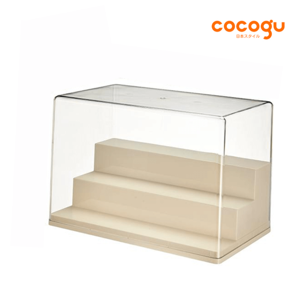 กล่องจัดเก็บโมเดล COCOGU รุ่น size M 3 ชั้น สีครีม_0