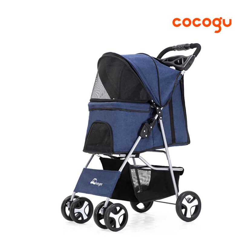รถเข็นสัตว์เลี้ยง COCOGU รุ่น DTC-804 สีน้ำเงิน