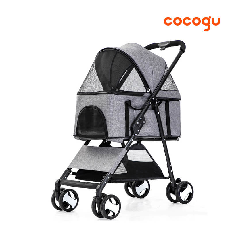รถเข็นสัตว์เลี้ยง COCOGU รุ่น DTC-802 สีเทา