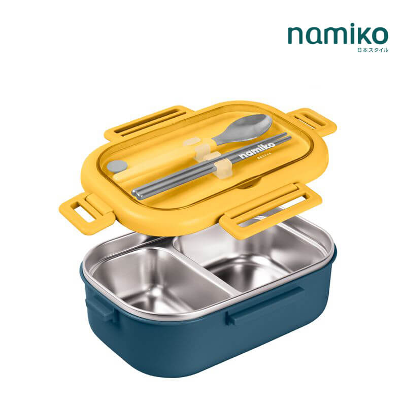 กล่องอาหาร Namiko รุ่น #6714 850 ml สีน้ำเงิน