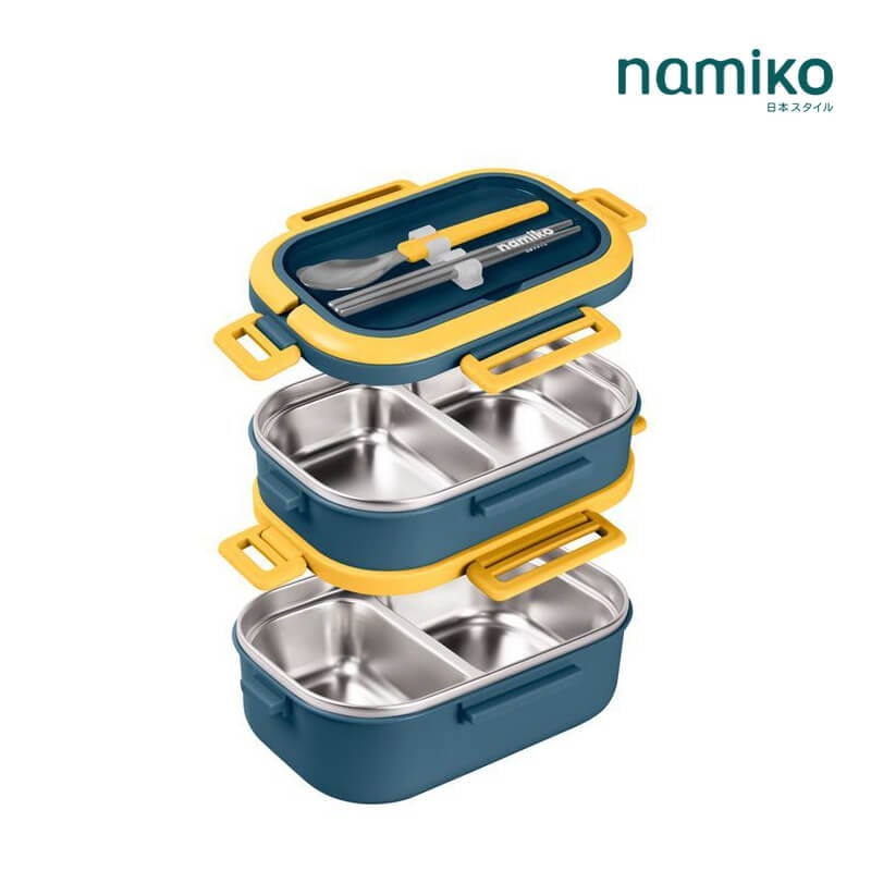 กล่องอาหาร Namiko รุ่น #6715 1650 ml สีน้ำเงิน