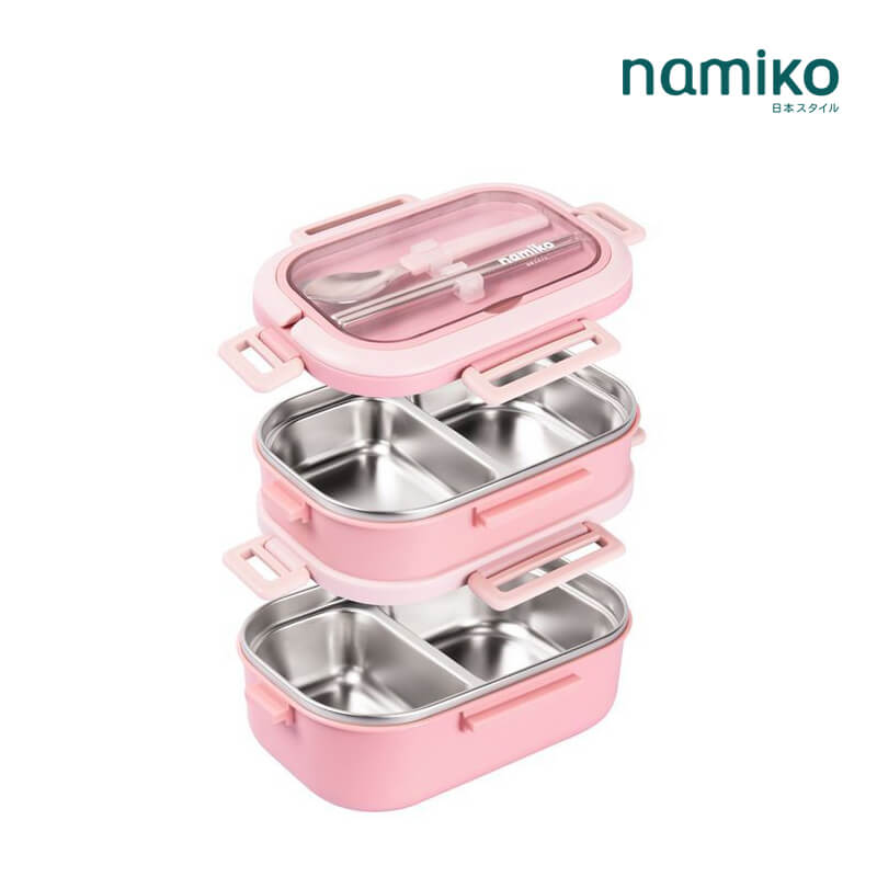 กล่องอาหาร Namiko รุ่น #6715 1650 ml สีชมพู_1