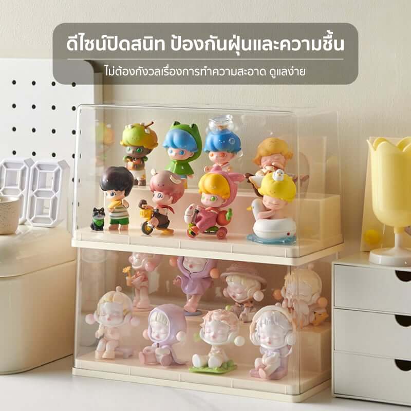 กล่องจัดเก็บโมเดล COCOGU รุ่น size L 4 ชั้น สีเขียว_1