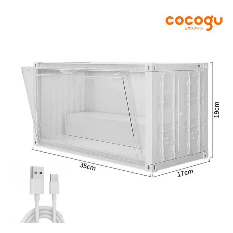 กล่องจัดเก็บโมเดล COCOGU รุ่น 910-1 มีไฟ สีขาว_1