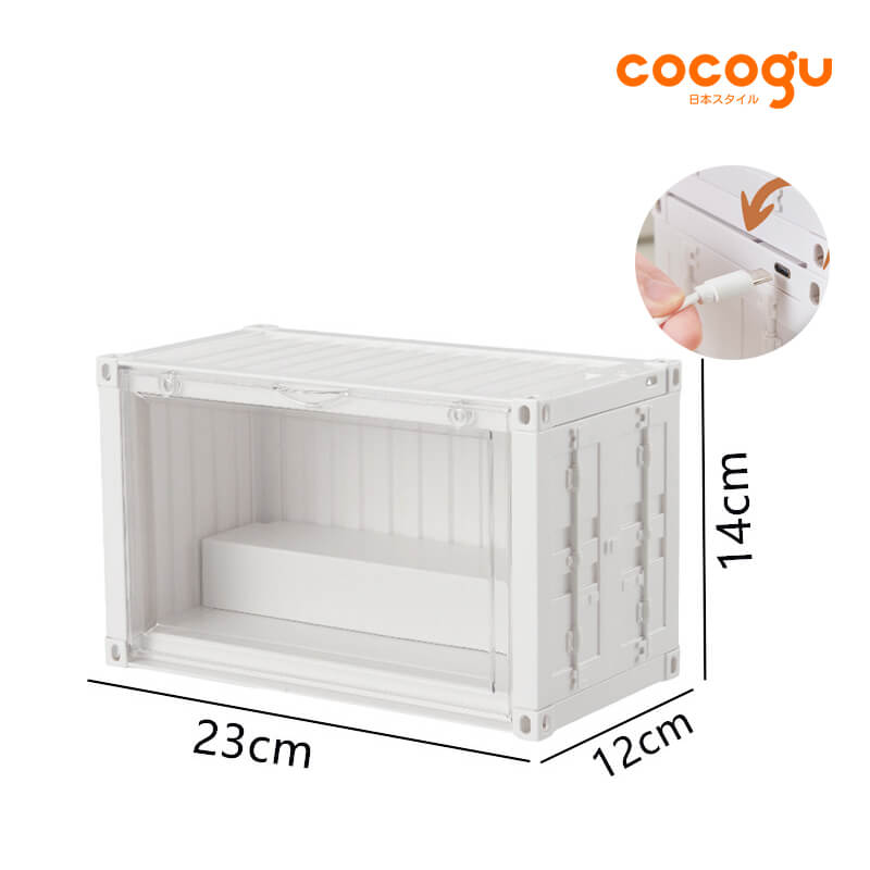 กล่องจัดเก็บโมเดล COCOGU รุ่น 930-1 มีไฟ สีขาว_1