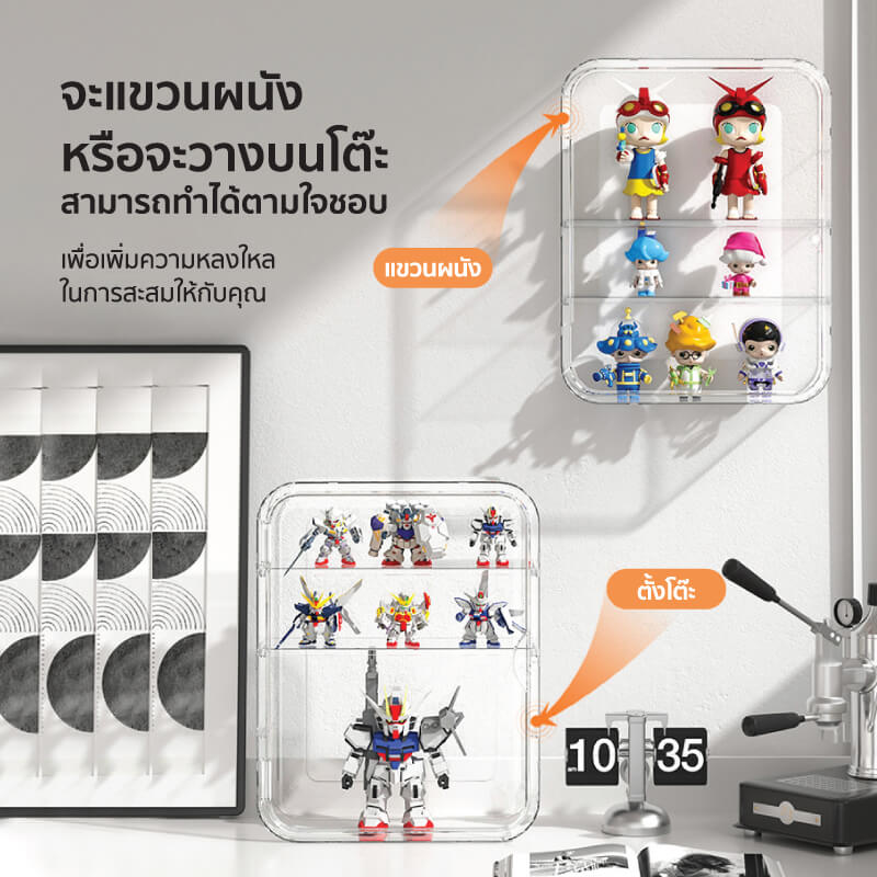 กล่องโชว์โมเดลติดผนัง COCOGU รุ่น 899 สีใส_1
