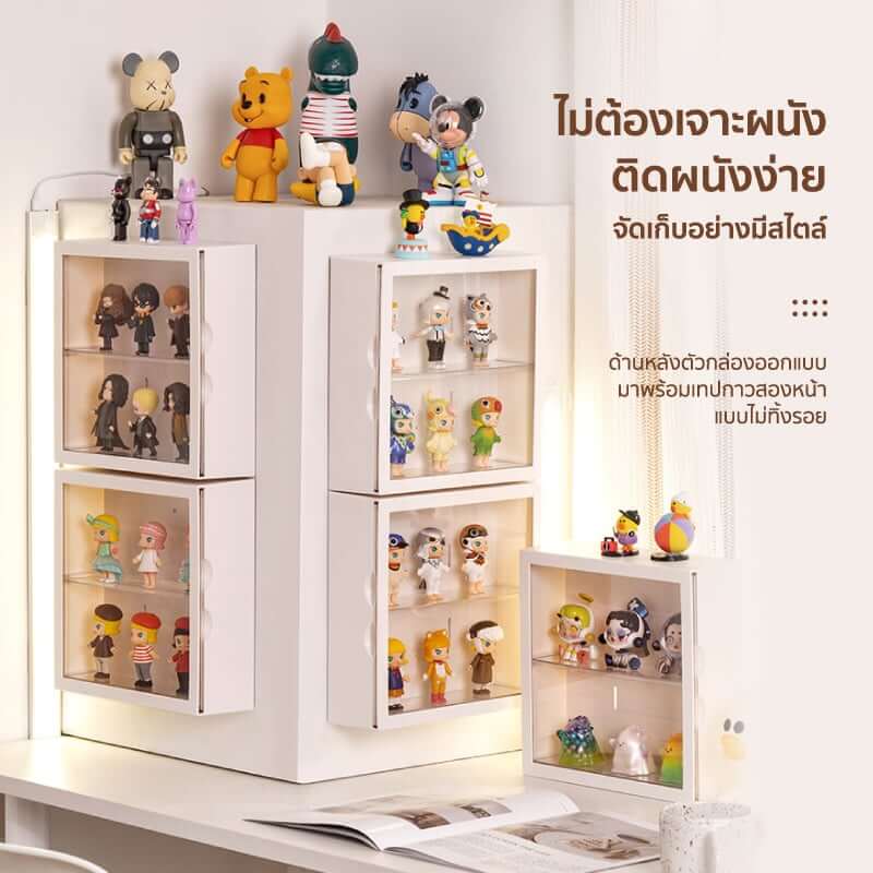 กล่องโชว์โมเดลติดผนัง COCOGU รุ่น 882 สีขาว