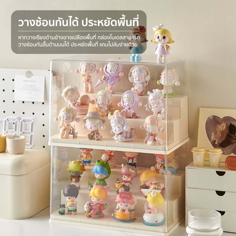 กล่องจัดเก็บโมเดล COCOGU รุ่น size L 4 ชั้น สีเขียว_2