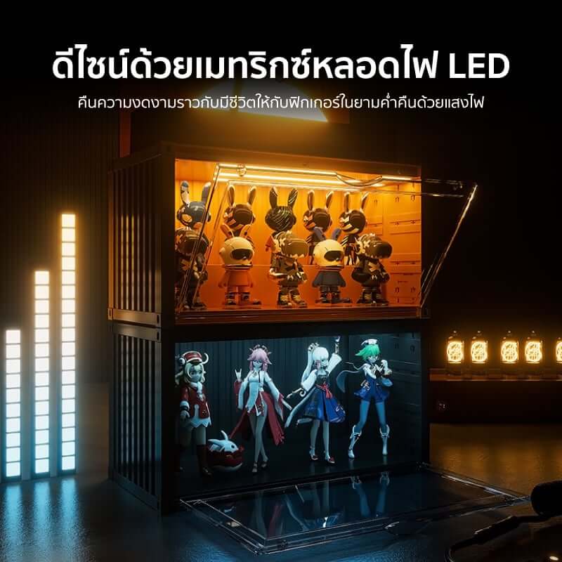 กล่องจัดเก็บโมเดล COCOGU รุ่น 910 สีดำ_2