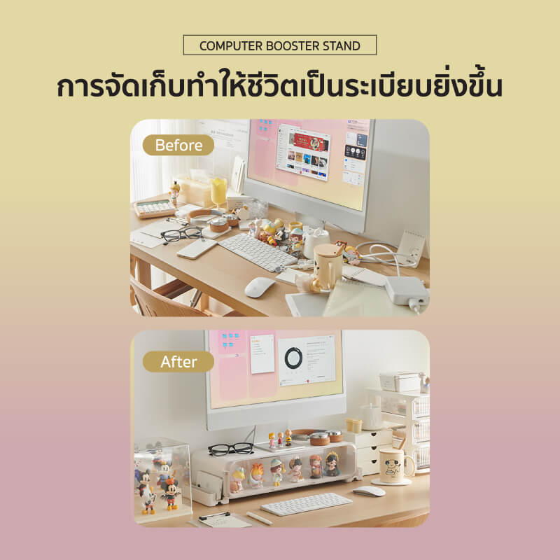 กล่องลิ้นชักโชว์โมเดล COCOGU รุ่น 922 มีไฟ สีขาว