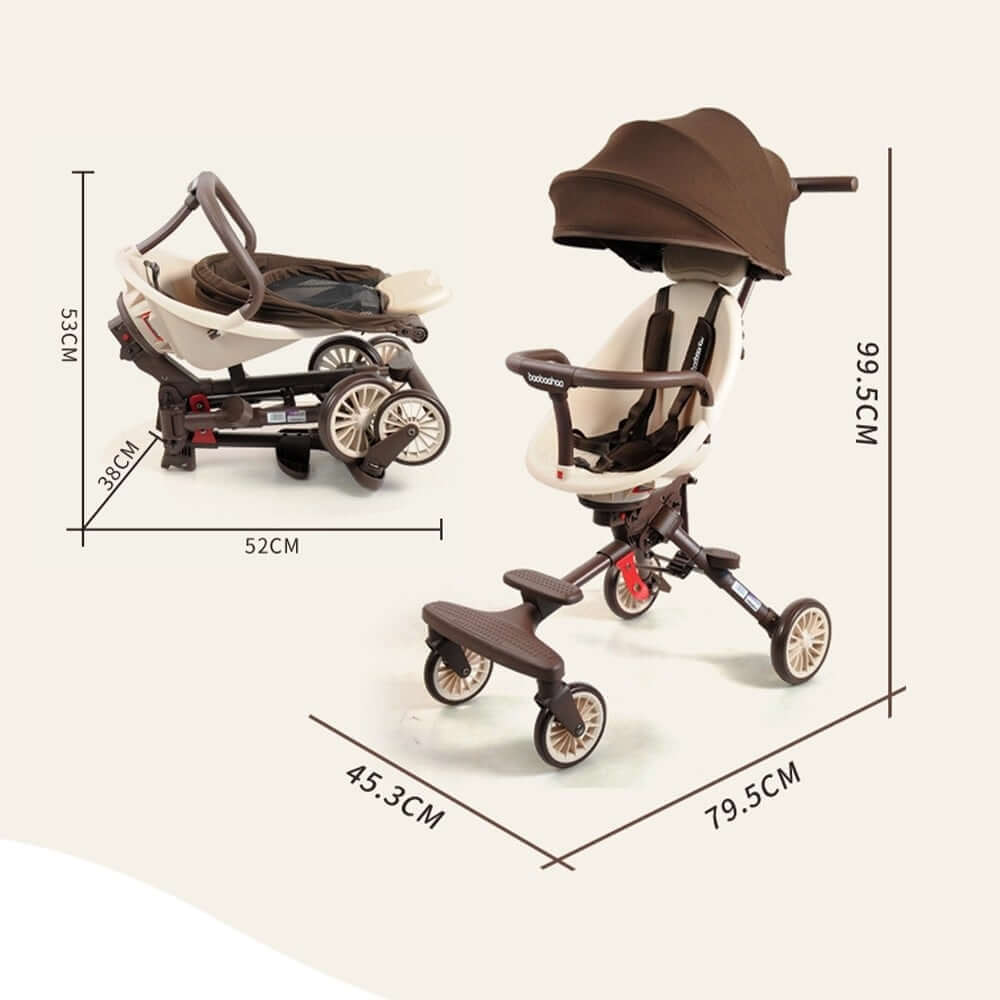 รถเข็นเด็ก COCOGU รุ่น V7-A สีน้ำตาล_5