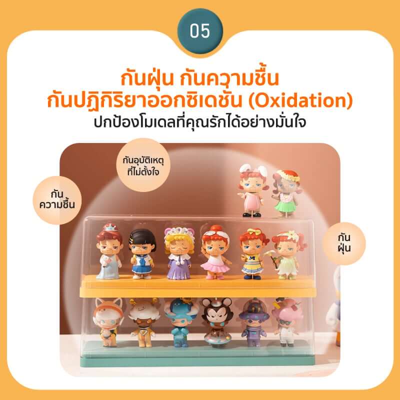 กล่องจัดเก็บโมเดล COCOGU รุ่น 866 สีครีม