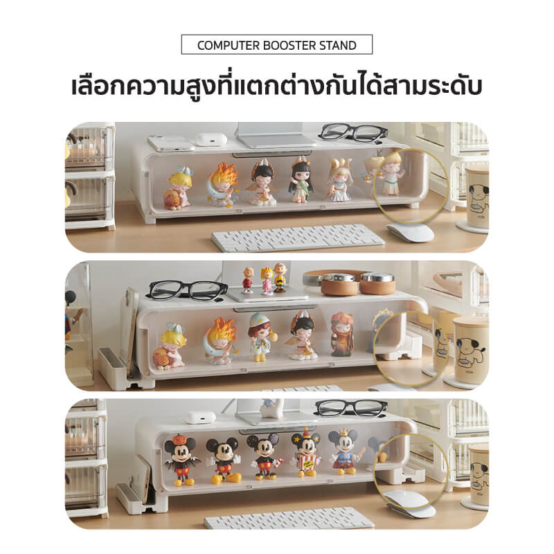 กล่องลิ้นชักโชว์โมเดล COCOGU รุ่น 922 มีไฟ สีขาว