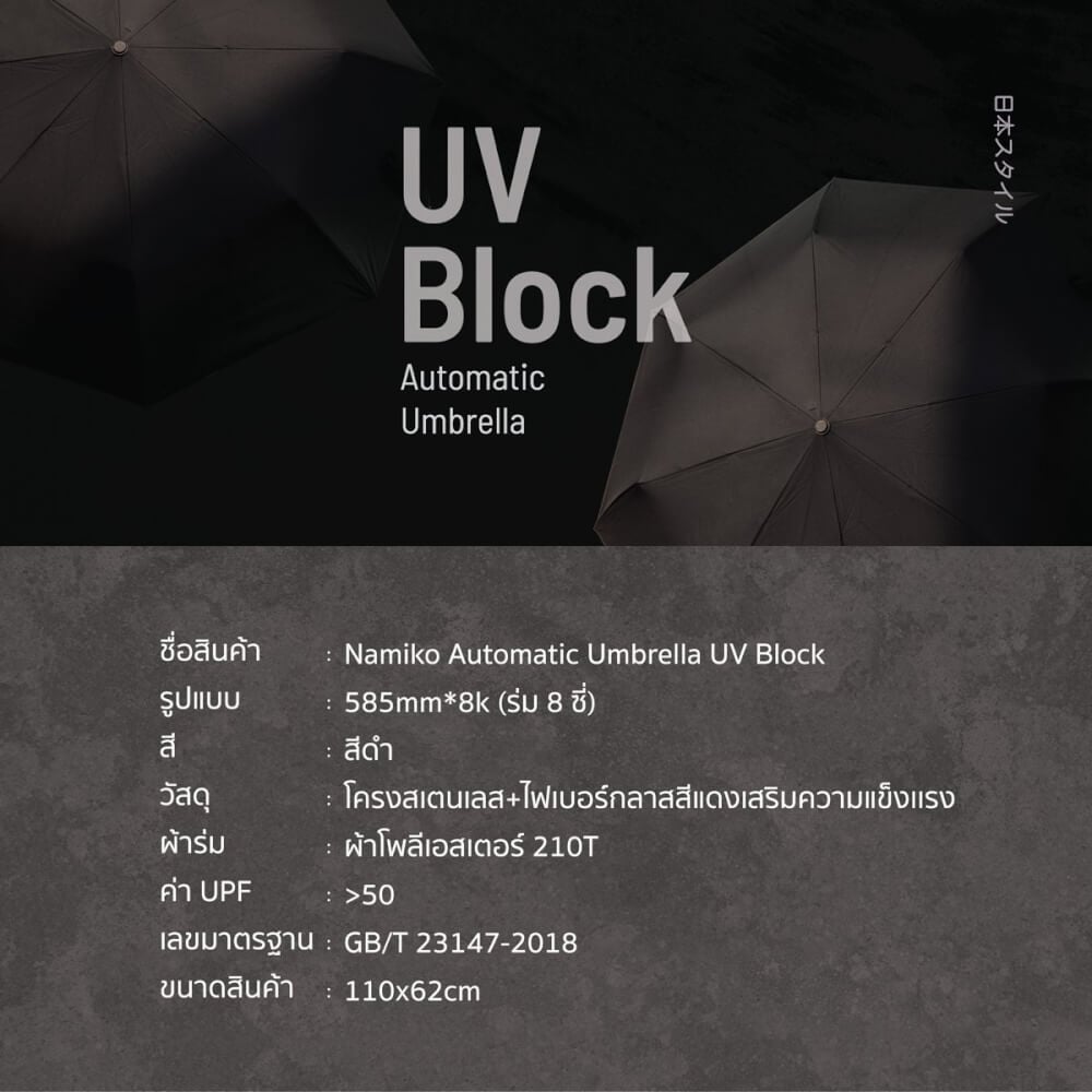 ร่มกันแดด Namiko รุ่น UVO1001 สีเขียวอ่อน
