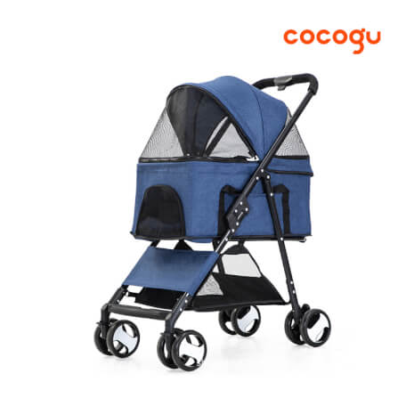 รถเข็นสัตว์เลี้ยง COCOGU รุ่น DTC-802 สีน้ำเงิน_0