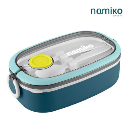 กล่องอาหาร Namiko รุ่น 750ml สีฟ้า_1