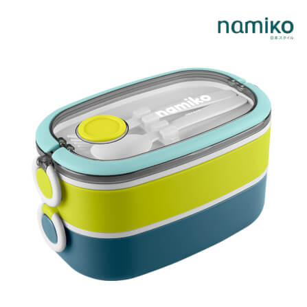 กล่องอาหาร Namiko รุ่น 1300ml สีฟ้า_1