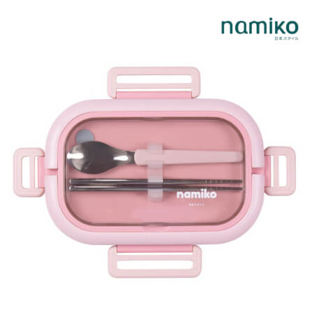 กล่องอาหาร Namiko รุ่น #6714 850 ml สีชมพู_2