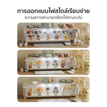 กล่องลิ้นชักโชว์โมเดล COCOGU รุ่น 922 มีไฟ สีขาว_3