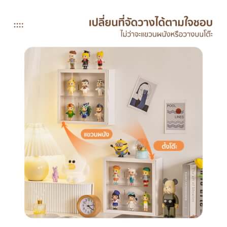 กล่องโชว์โมเดลติดผนัง COCOGU รุ่น 882 สีขาว_5