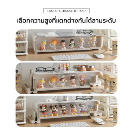 กล่องลิ้นชักโชว์โมเดล COCOGU รุ่น 922 มีไฟ สีขาว_6