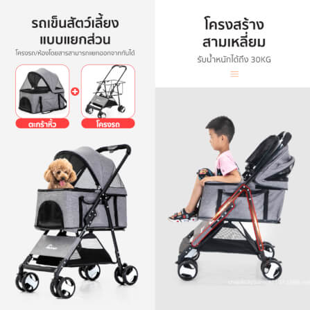 รถเข็นสัตว์เลี้ยง COCOGU รุ่น DTC-802 สีน้ำเงิน_6