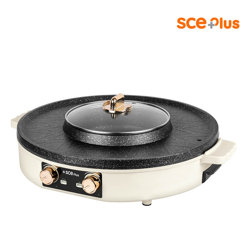 เตาปิ้งย่างไฟฟ้า SCE Plus รุ่น G18 สีครีม