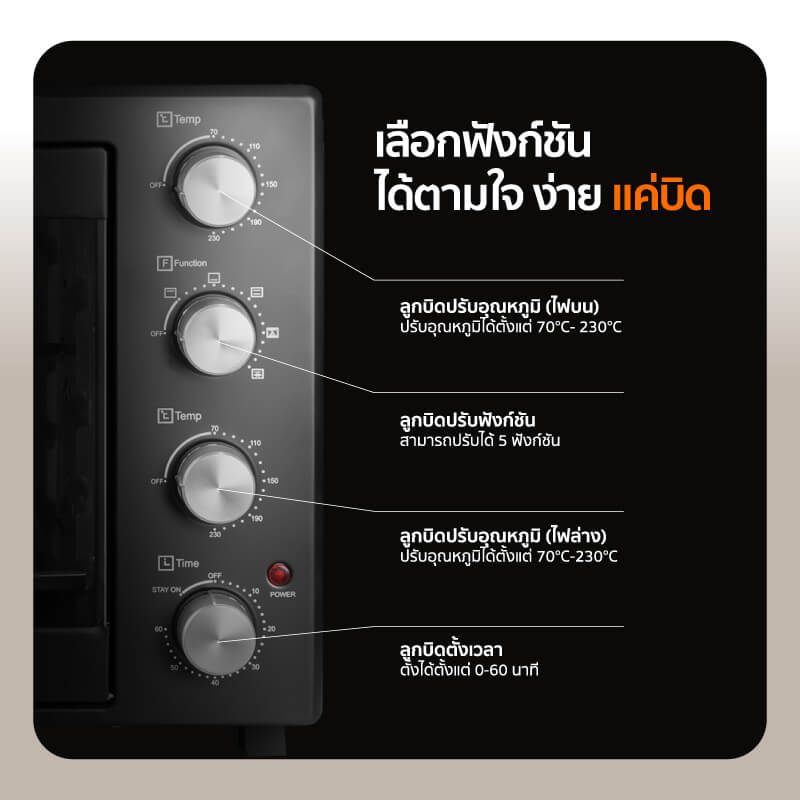 เตาอบ SCE Plus รุ่น ALO2 สีดำ_2