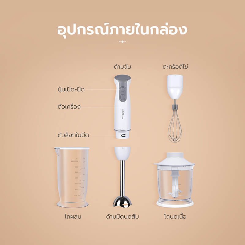 เครื่องบดสับอาหาร SCE PLUS รุ่น HB-A1 สีขาว_4