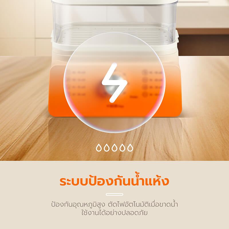หม้อนึ่งอาหารไฟฟ้า 3 ชั้น SCE Plus รุ่น ES1 สีขาว_4