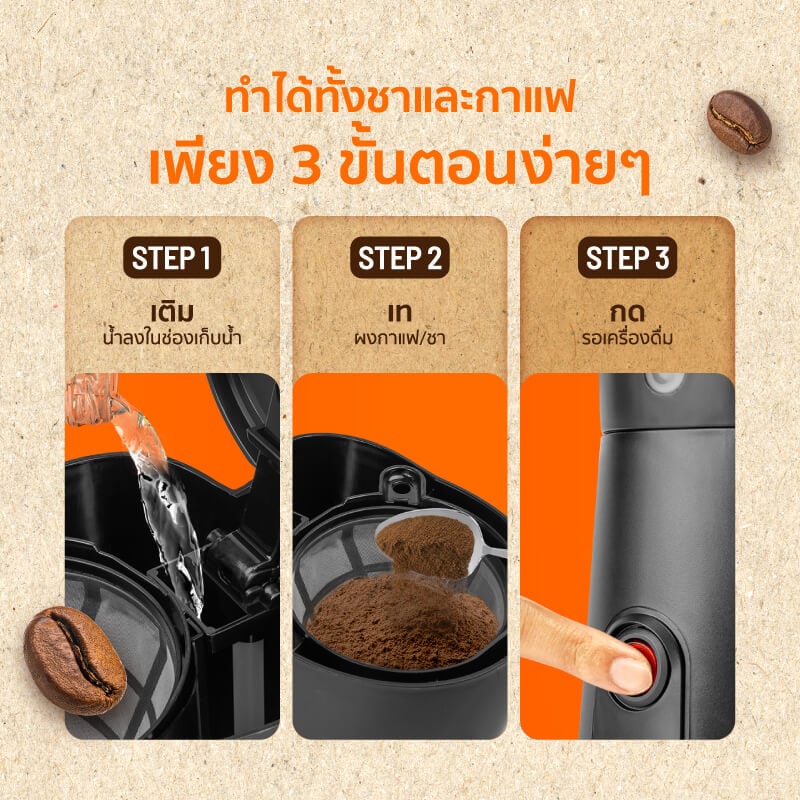 เครื่องชงกาแฟ SCE Plus รุ่น CF-M1 สีดำ_6