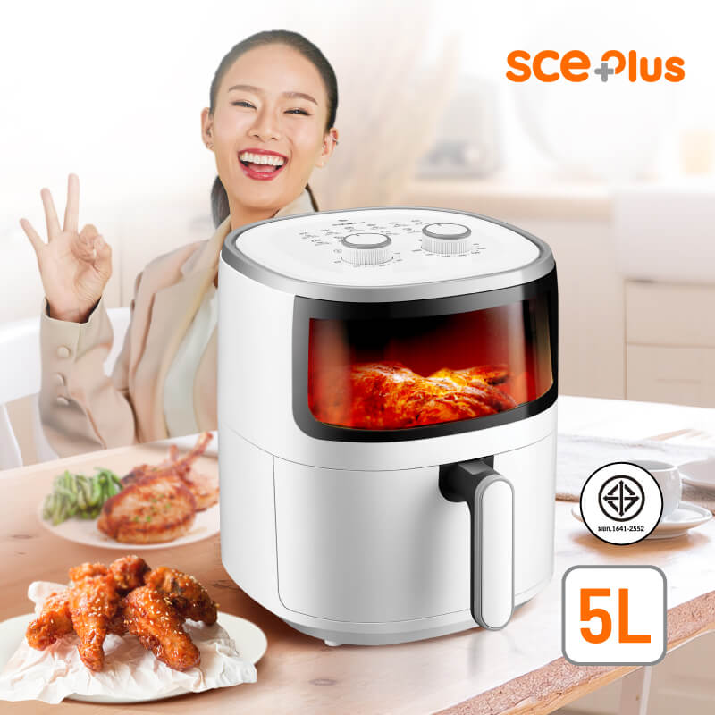 หม้อทอดไร้น้ำมัน SCE Plus รุ่น Z-LED5 สีขาว