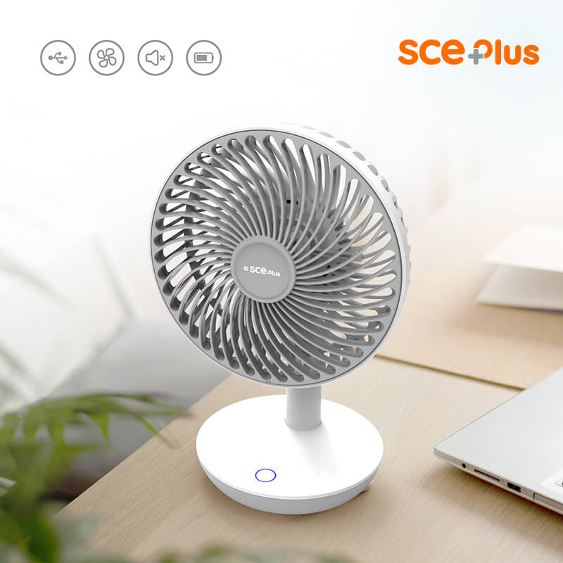พัดลมพกพา SCE Plus รุ่น TF1 สีขาว